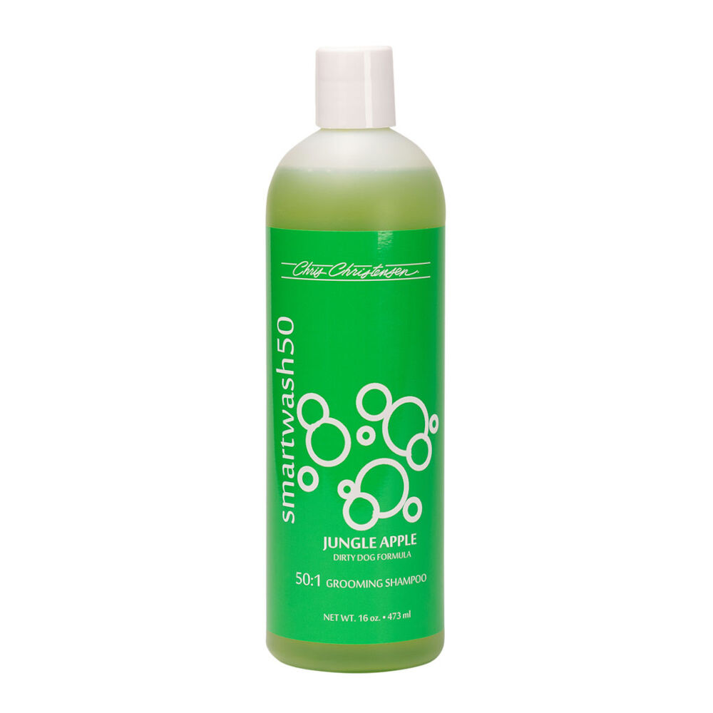 Chris Christensen Smart Wash 50 Jungle Apple Shampoo 473 ml - skoncentrowany szampon 50:1, głęboko oczyszczający o zapachu jabłek