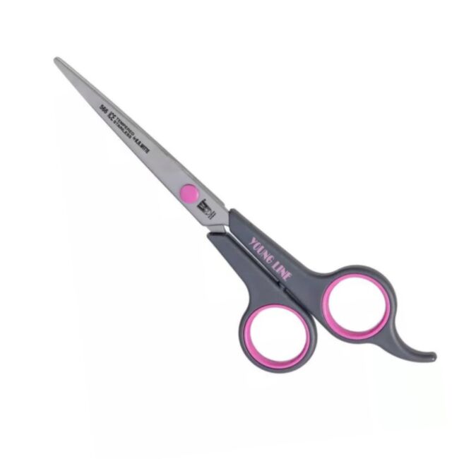 KR Witte Young Line Pink 6,5" - nożyczki fryzjerskie proste z plastikową rączką i hakiem