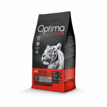 Optimanova Cat Adult Mature Chicken & Rice 2 kg - karma dla kotów dojrzałych i seniorów