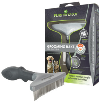 FURminator Grooming Rake - szeroki grzebień, zgrzebło z obrotowymi zębami