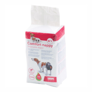 Savic Comfort Nappy - pieluchy dla psa 12 szt. rozmiar 1